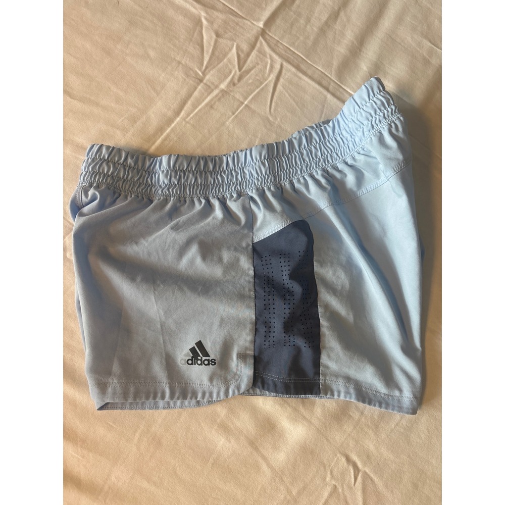 Adidas Climalite Running Shorts Women S Blue Athletic Perforated 3293